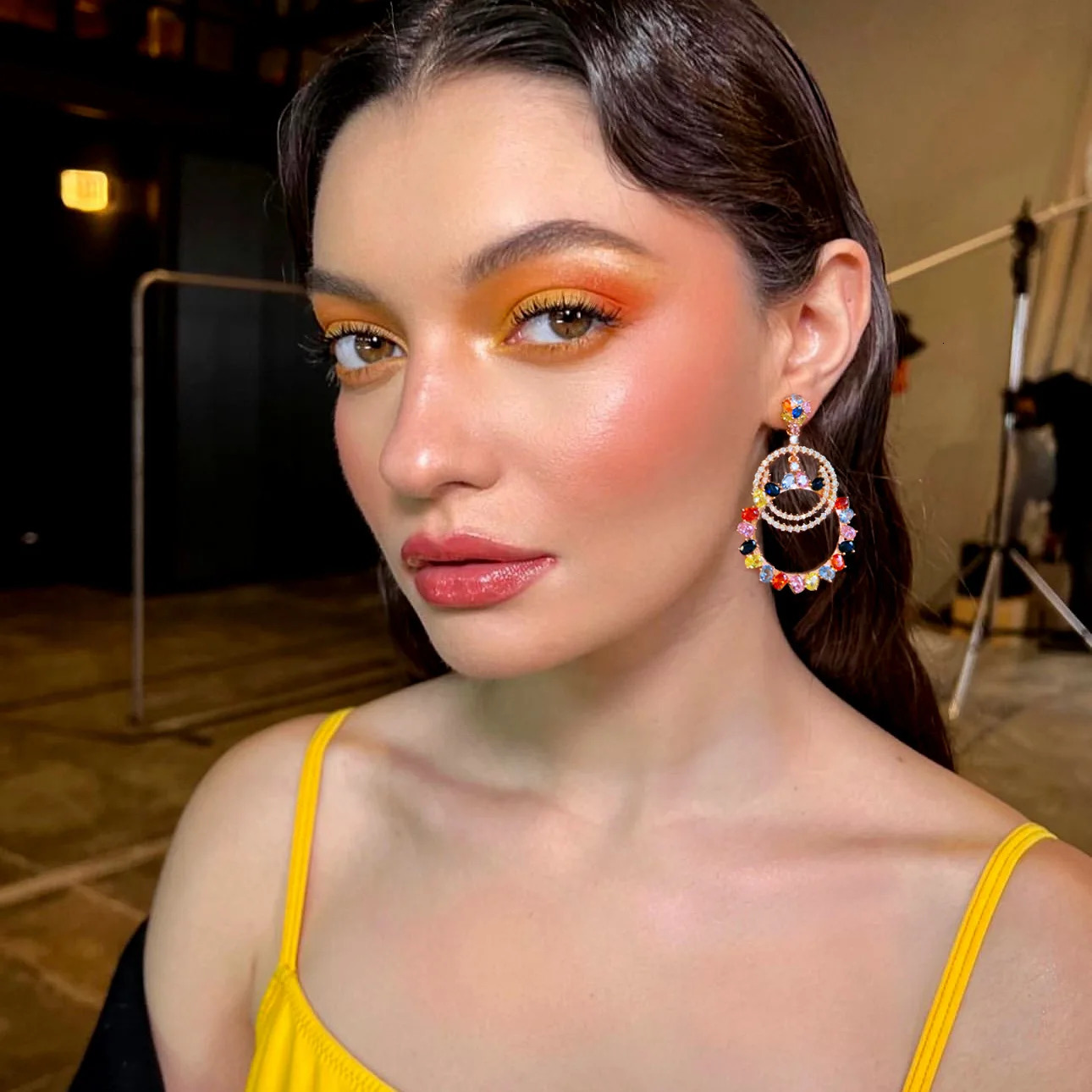 GODKI Red Carpet S925 Pure Silver Pearl Pendant Earrings Womens Wedding Dubai Bridal High Jewelry 241205