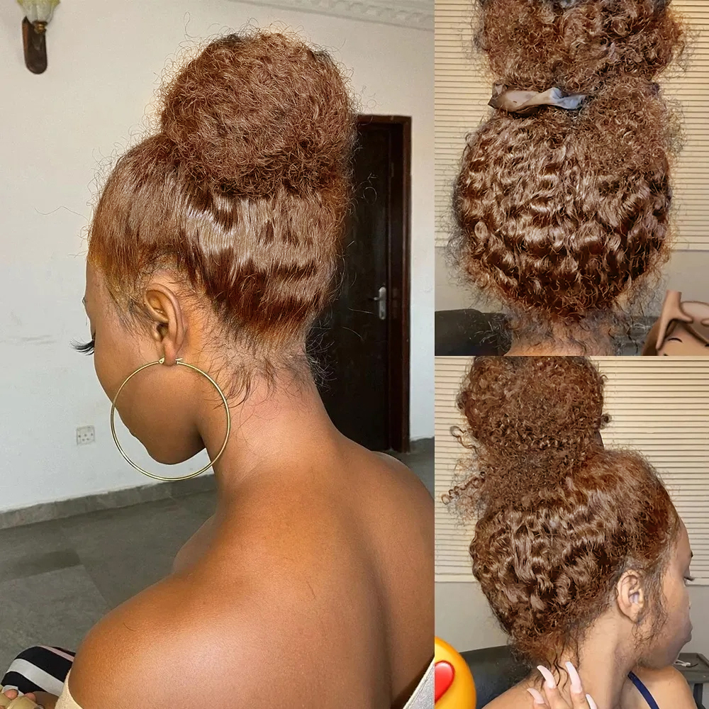 250 Density Invisible Strap Deep 360 Front Human Hair Water Wave Chocolate Brown Lace Frontal Glueless Wig