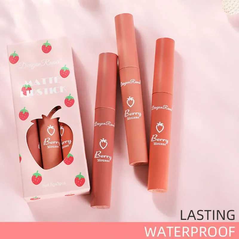 3 PCS Liquid Lipstick Korean makeup for women Lip gloss set Cosmetics cheap lip stick Matte LIp Tint Stain long lasting beautyXJ241205