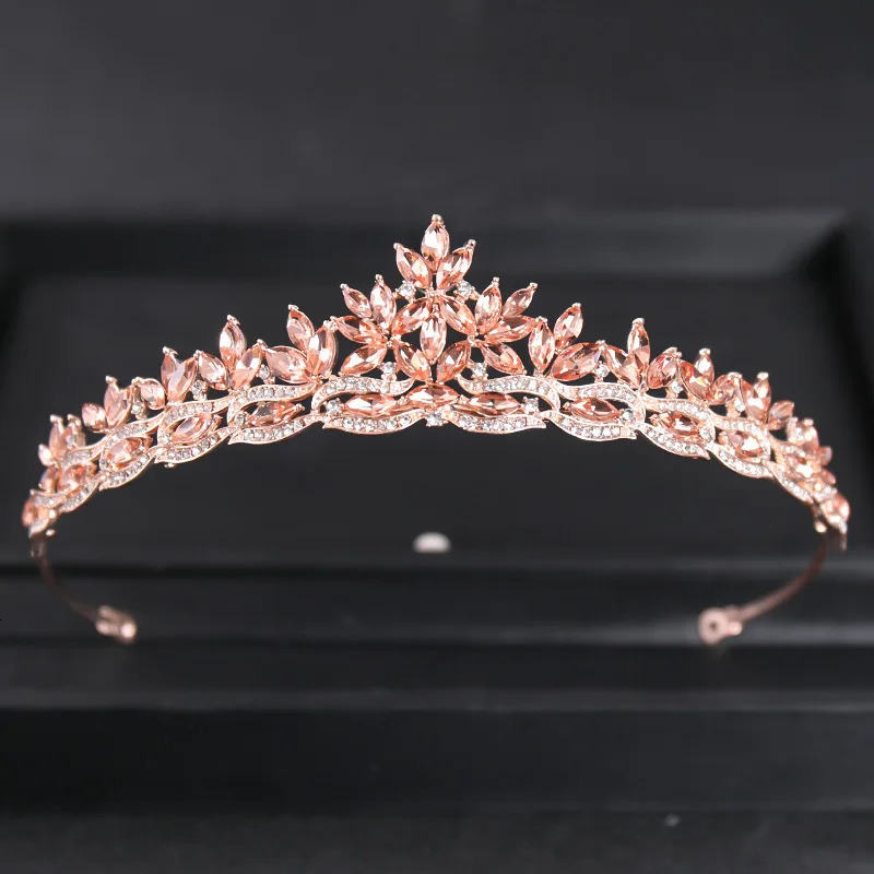 1pc simple bridal headdress alloy leaves embellished crown wedding hair accessories dress 241122