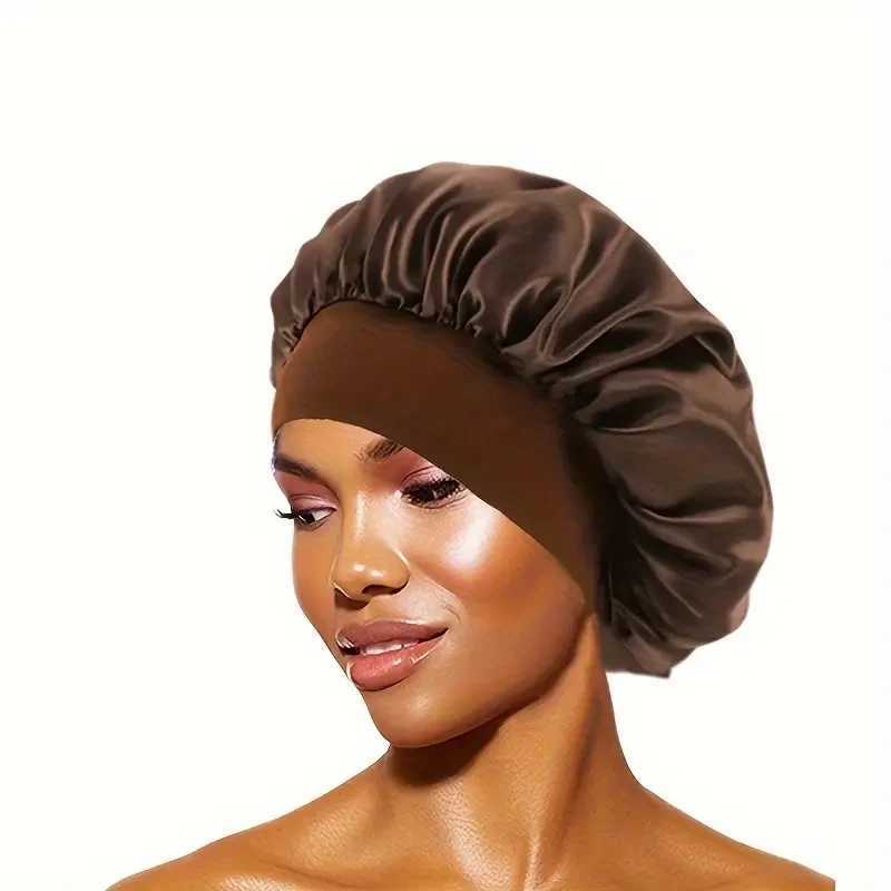 A solid color wide brimmed elastic adult sleeping c hair care and beauty shower cXJ241205