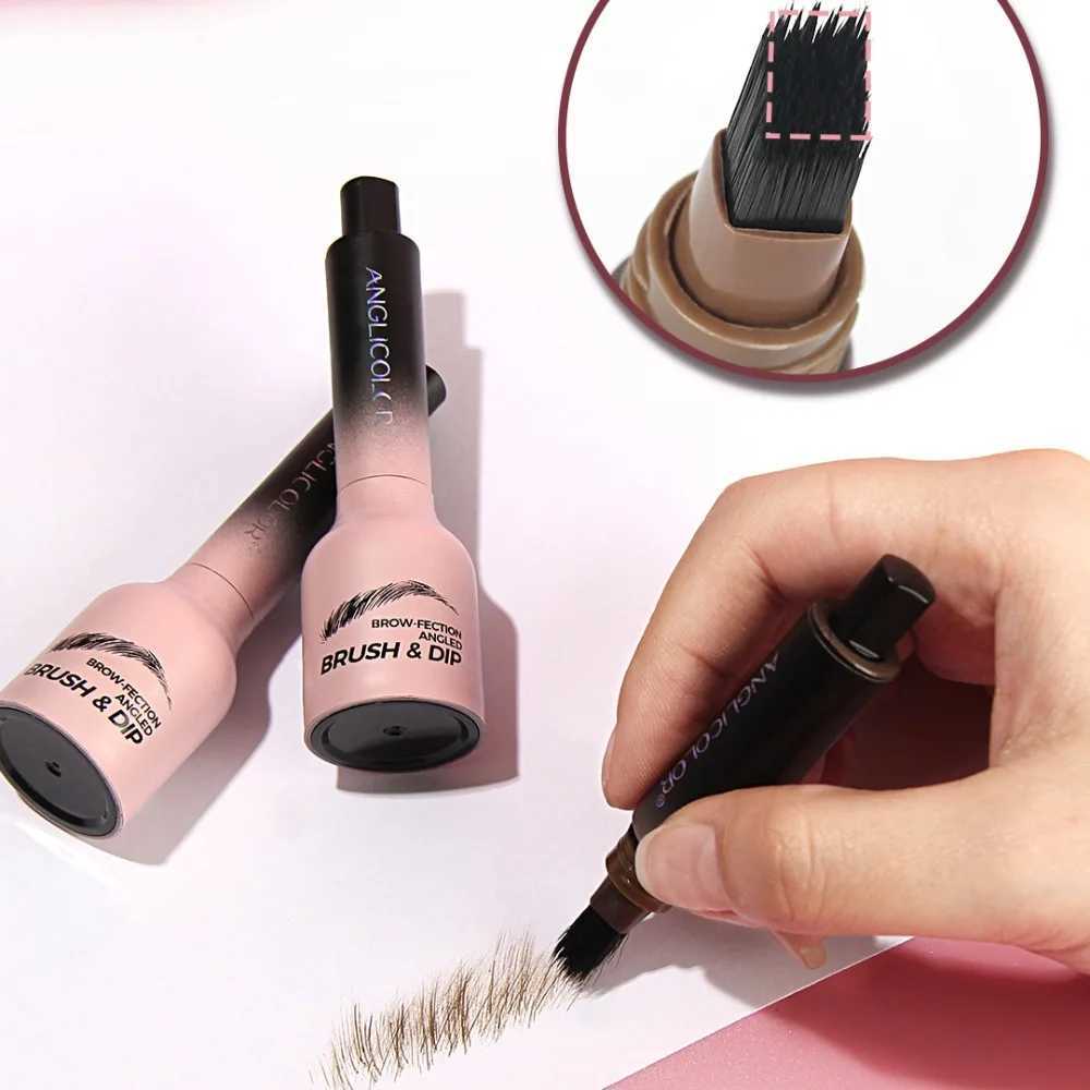 Wild Eyebrow Pencil Square Corner Brush Velvet 3D Eyebrow Dye Frost Hair Thread Anti Staining Multi functional Eyebrow Coloring PenW241205
