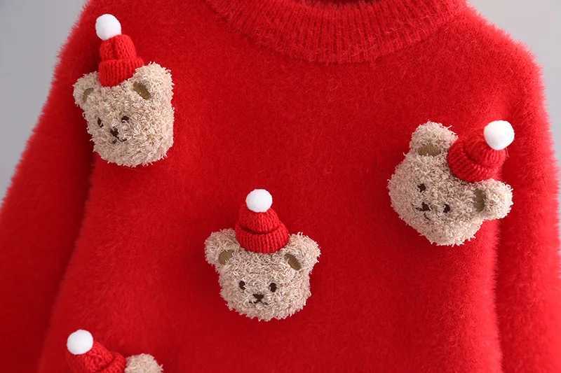 Womens wool knitted tops autumn winter childrens knitted tops baby clothing womens Christmas jackets childrens suede sweaters W241205