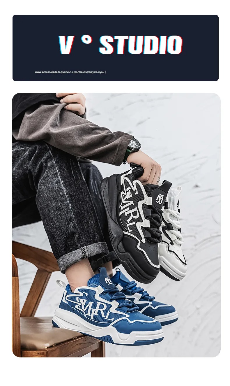 Top quality Brand High Quality New Style Free Delivery Designer men's niche thick sole height increasing student casual outdoor sports board shoe