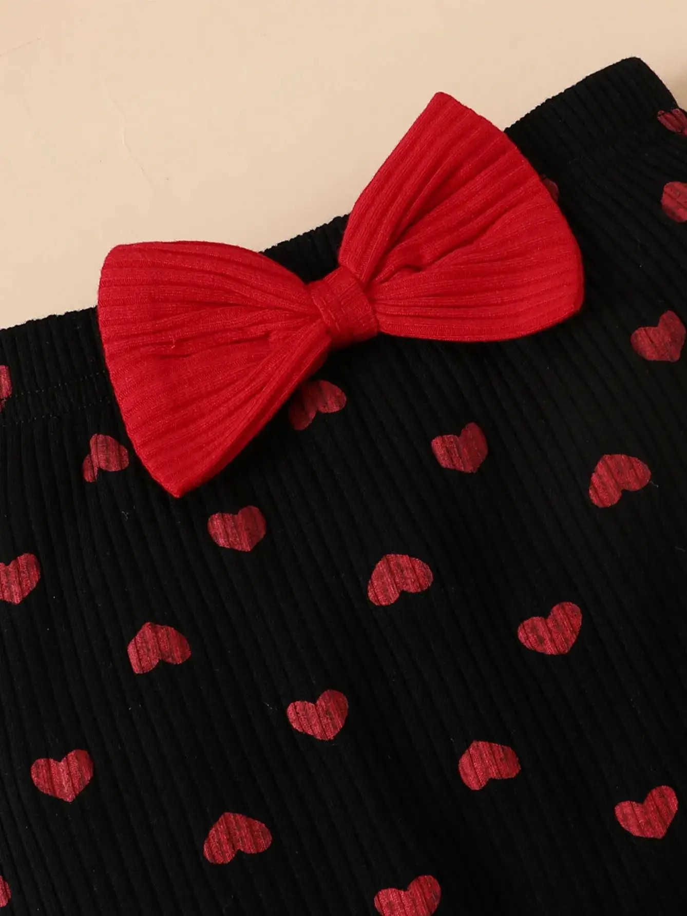 0-2 Year Old Newborn Baby Gilr Spring and Autumn Round Neck Long sleeved Princess Sle Love Printed Pants Fashion SetXJ241205