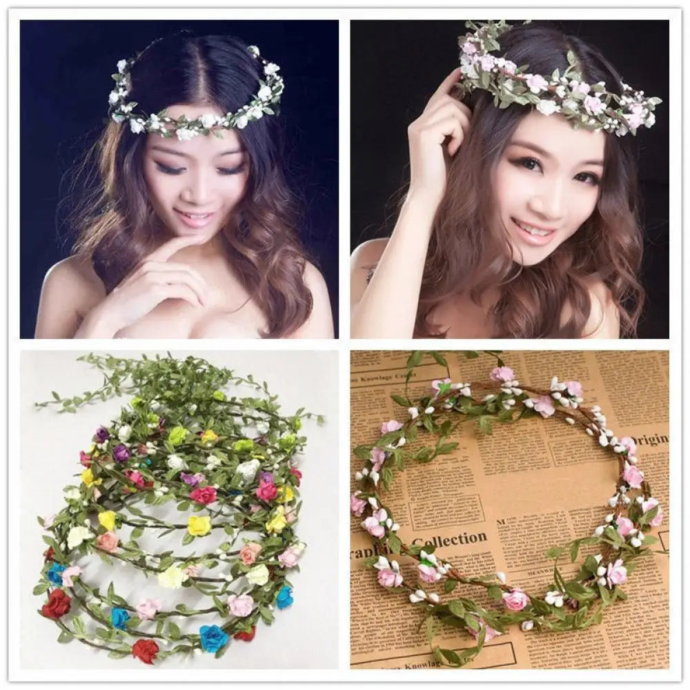 Cute Elegent Flower Garland Wedding Bride Bridal Headdress Headbands Bohemian 241122
