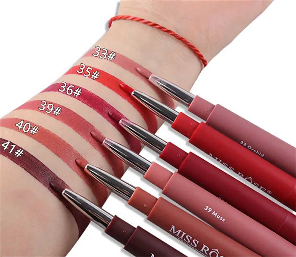 8 Colors Double Opening Lipstick Waterproof Lipstick Lasting Sexy Lip Makeup Matte Lip Line Eyeliner Blush Pen Beauty ToolsXJ241205