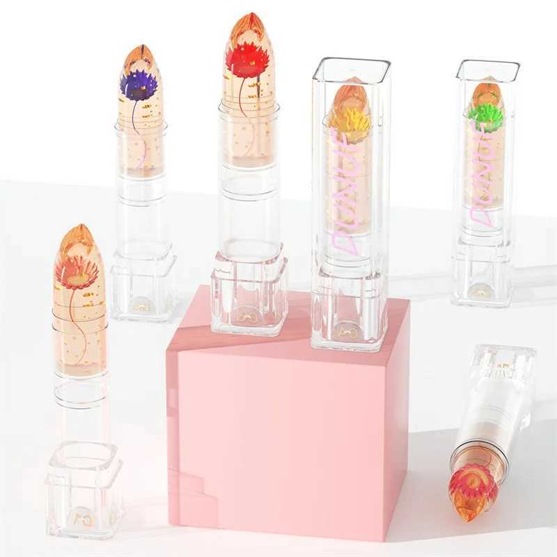 Transparent Jelly Flower Lipstick Temperature Color Changing Lip Balm Sexy Lip Gloss Moisturizing Color Change Magic LipstickXJ241205