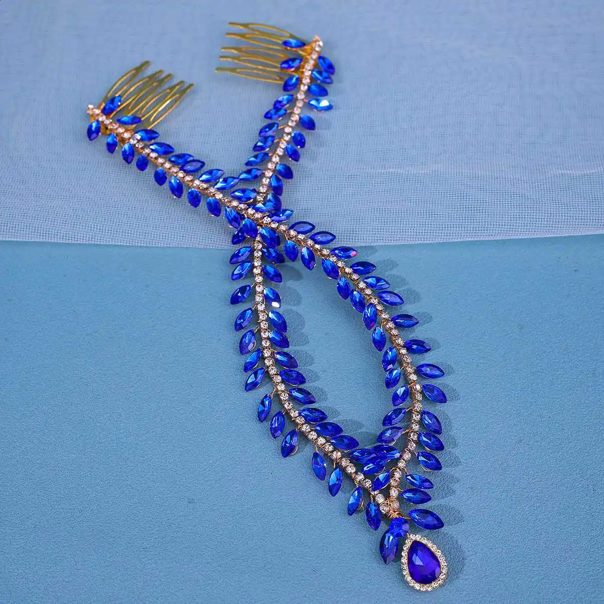 Crystal Bridal Headdress for Women Tiara Headband Girl Headwear Hair Ornament Gift Wedding Forehead 241122