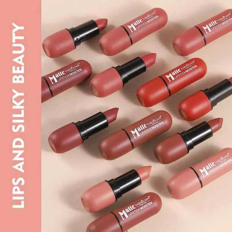 Nude Matte Lipstick Waterproof Long Lasting Non-stick Cup Lip Stick Not Fading Sexy Red Brown Velvet Lipsticks Makeup CosmeticsXJ241205