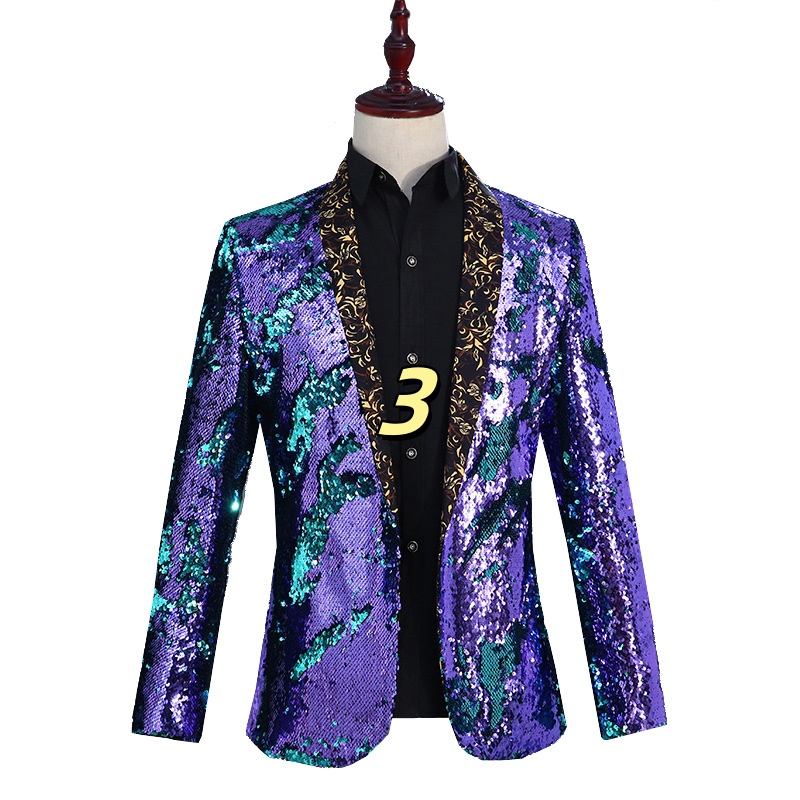 Men's k1356 Single Suit - Casual Jacket with Solid Color Design for Business Wear