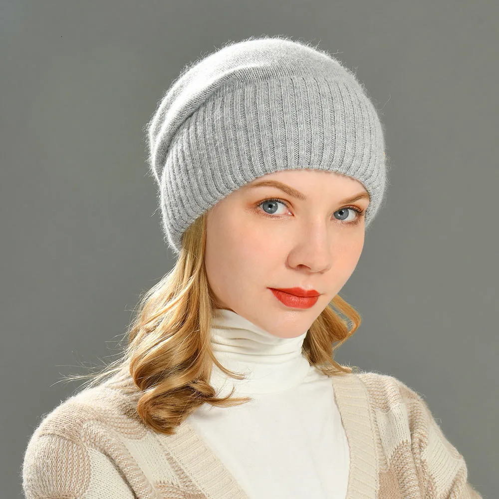 JxWatcher Womens Cashmere Knitted Plain weave Winter Warm Autumn Womens Hat Fashion Knitted Beanie Solid Street Clothing 241205