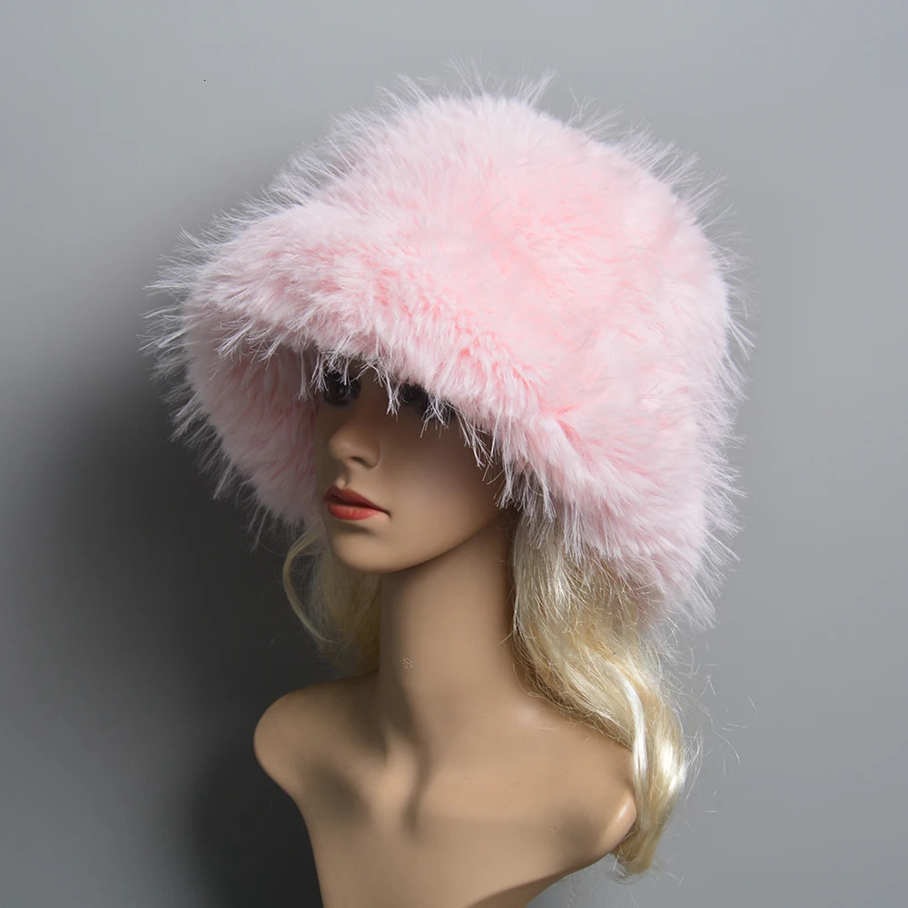 Autumn Winter Womens Raccoon Fur Hat Russian Fur Hat Dome Fashion Thick Donny Windproof Hood Mongolian Fur Hat 241205