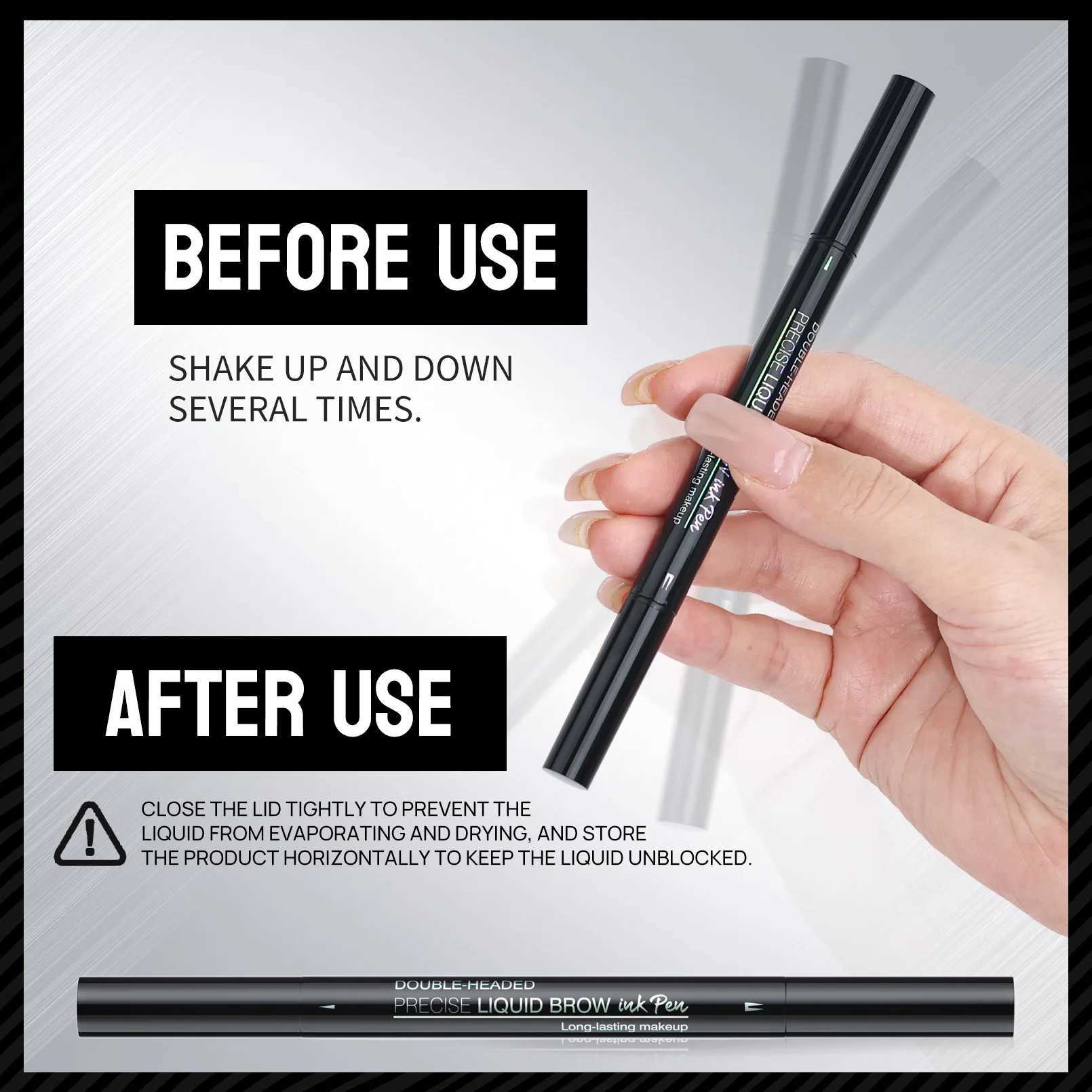 Hellokiss Dual Eyebrow Pencil Waterproof and Sweatproof Wild Eyebrow Double Headed 2-inch Eyebrow Pencil LiquidW241205