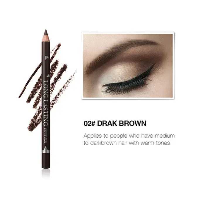 6/2Pcs eye shadow pencil waterproof professional female eye shadow makeup pen easy color natural black brown cosmetics beauty eye shadow tool W241205