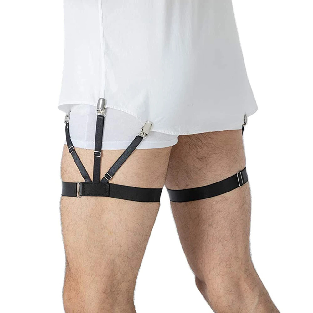 Mens Shirt Stays Garters Belt Adjustable Elastic Holder Straps Keep Tucked In NonSlip Tuckers Leg Suspenders 241122
