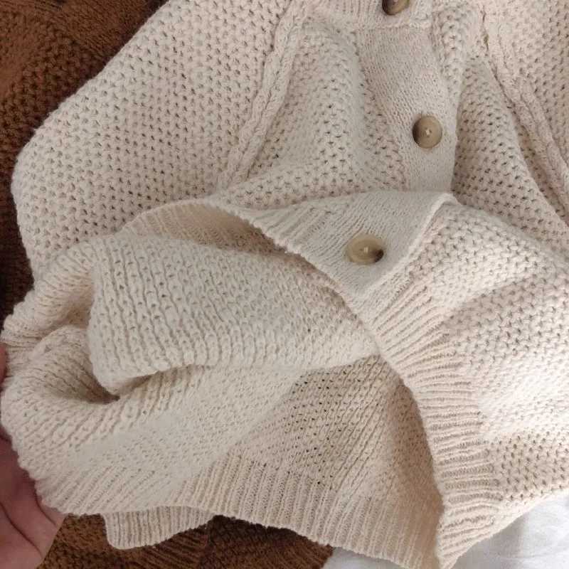 Baby girl boy knitted cardigan button baby sweater jacket knitted solid color spring autumn baby clothing 1-10Y W241205