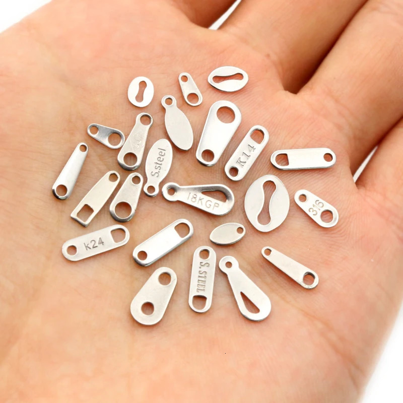 100pcs No Fade Charms 316 Stainless Steel Small handmade Craft Pendants DIY Jewelry Necklace Making Findings Accessories 241122