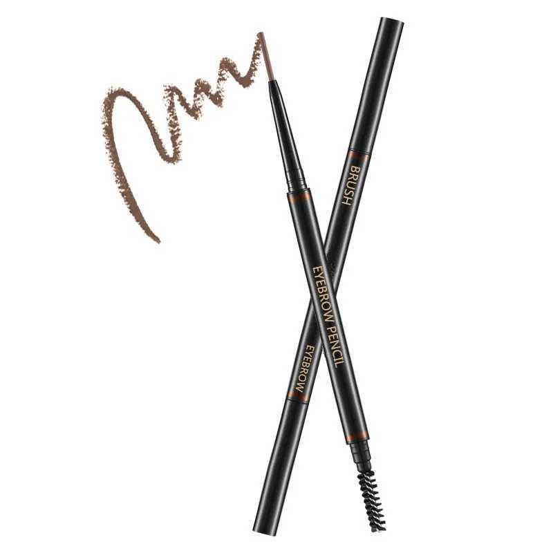 Waterproof natural durable tattooed eyebrow black brown eyebrow pencil with brush makeup W241205