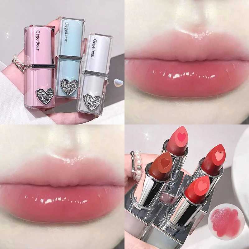 Crystal Moisturizing Sand Lipstick Mirror Water Nude Jelly Lipsticks Hydrating Red Brown Glossy Lip Tint Non-stick Lip BalmXJ241205