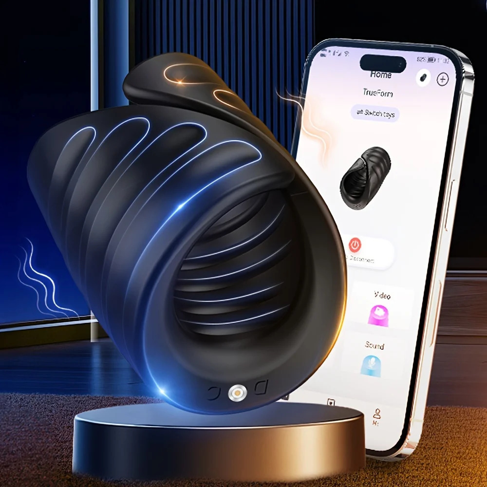 Male Masturbator Penis Training Glans Trainer Stimulator Vibrator with APP Control Delay Cock Ring Glans Trainer for Men Gay 18 241205