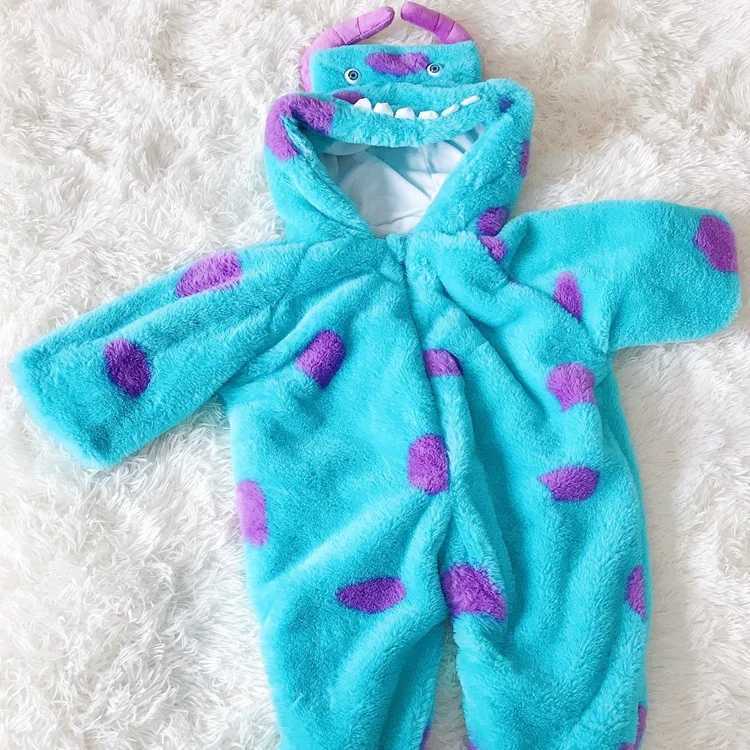 Pajamas baby romper Sullivan monster cartoon shooting suit children thick autumn winter clothes cute animal pajamas Monsters Inc H241205