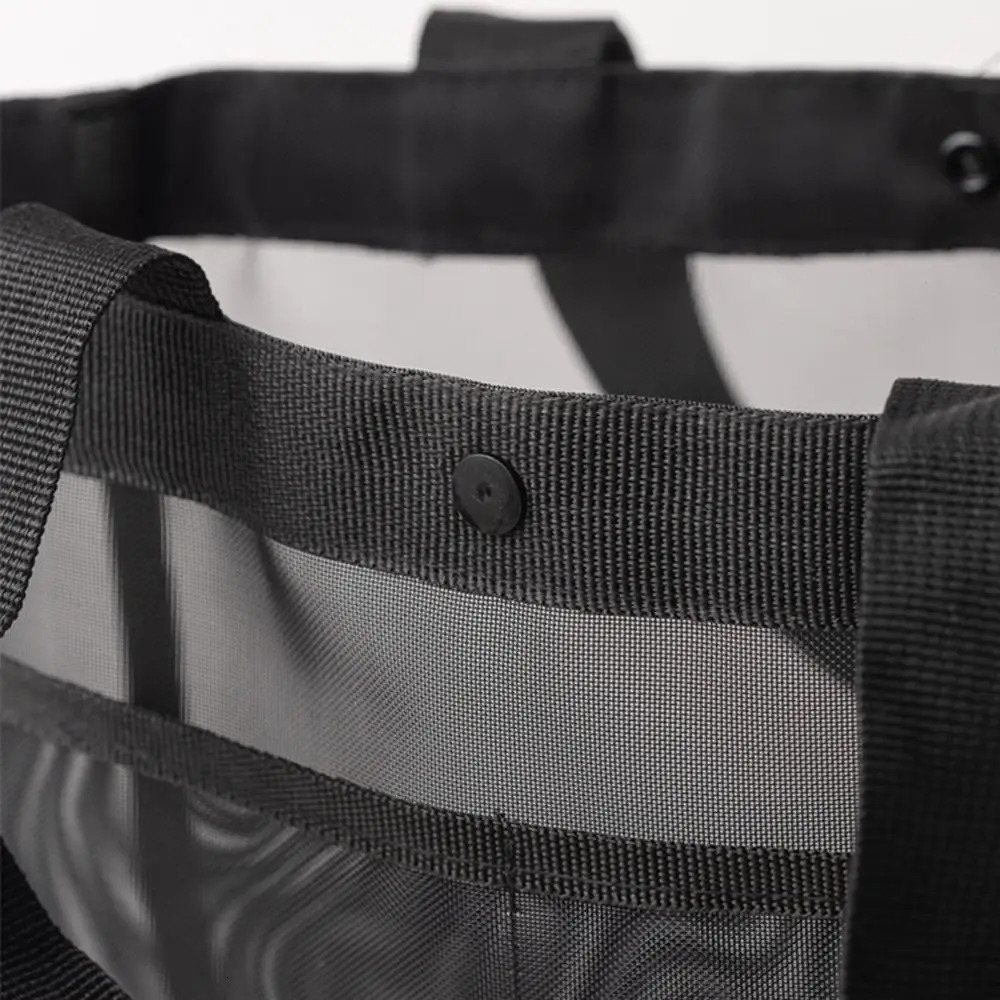 Hollow Large Capacity Makeup Storage Bag Women Multifunctional Mesh Shoulder Travel Transparent Beach Bags 241203