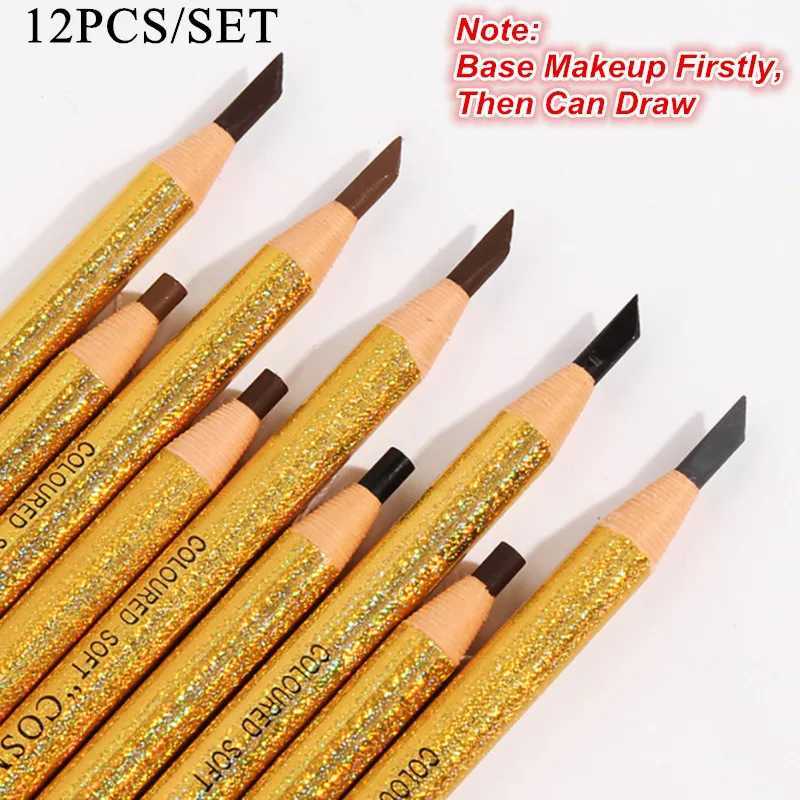 2 moisture-proof eyebrow pencils per set easy to apply eyebrow deodorizer enhancer pencil makeup natural nail flower eyebrow coloring toolW241205