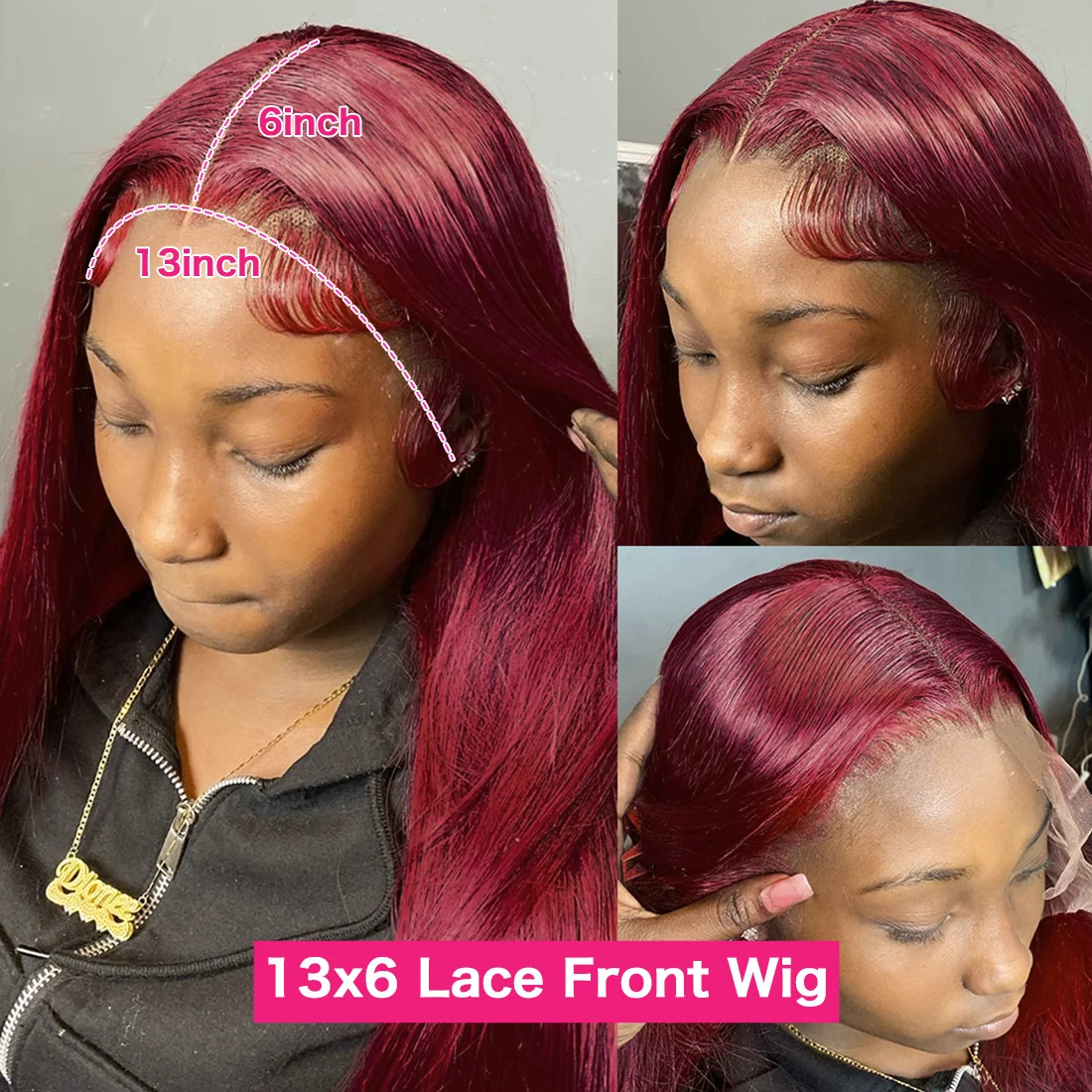 99J Bury 13X6 HD Frontal Colored Straight Red 13X4 Lace Front Human Hair Wigs 250% High Density Wig Sale
