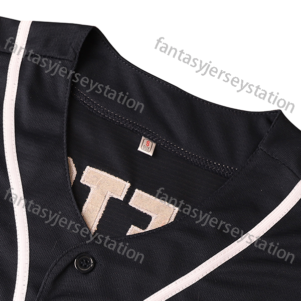 Men's #7 Lofton Blue Embroidered Baseball Jersey - V-Neck, Polyester, Machine Washable - Perfect for Sports & Casual Wear Christmas Day In Stock 