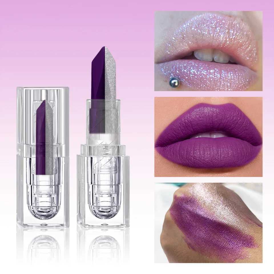 Diamond Lipstick Matte Glitter Lip Tint Balm Waterproof Long Lasting Pearl Shine Lip Gloss White Shimmer Sexy Lip MakeupXJ241205