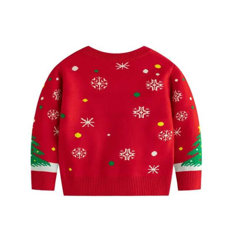 New Christmas Childrens Cotton Sweater Winter Boys and Girls Par Pullover Knitted Clothes Autumn Childrens Printed Warm Knitted 2-6 Years W241205