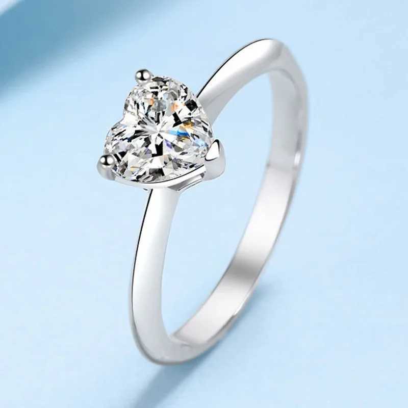 TFGLBU 0.5/1/2CT Womens Laboratory Diamond Anniversary Ring with GRA% 925 Silver 18k Plated Wedding Ring W241205