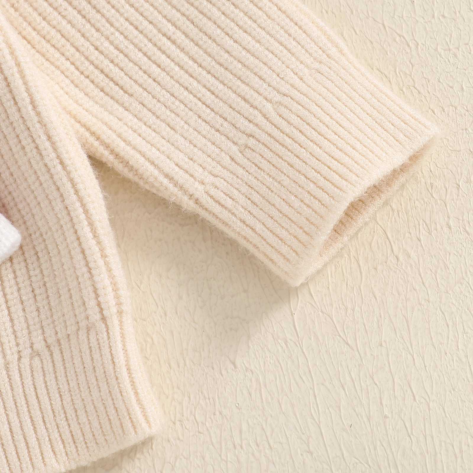 MISOWMNJOY Cute Knitted Baby Christmas Sweater Warm and Casual Newborn Parachute Letter Embroidered Christmas Hat Baby Pullup Top W241205