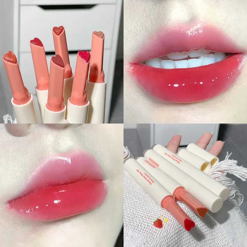 Crystal Honey Solid Lip Glaze Nude Rose Brown Plumping Lip Gloss Moisturising Jelly Tinted Lip Balm Hydrating Black Tea LipstickXJ241205