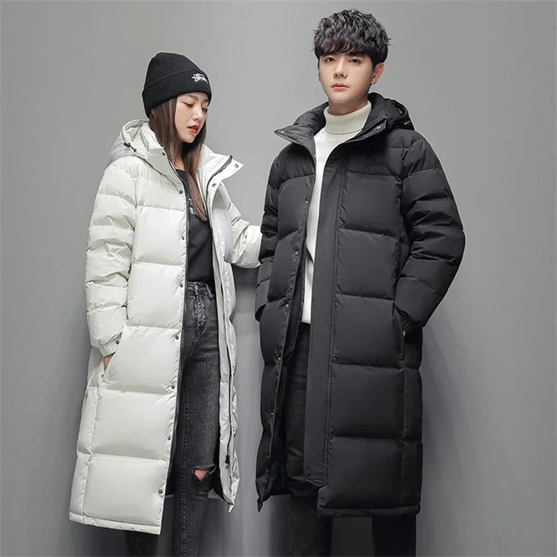 mens down jacket fashionable winter down jacket ultra-thin and warm Korean hooded duck jacket high-quality black mens jacket 241202