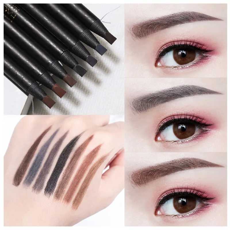 White eyebrow pencil cosmetic brush for eye shadow natural and durable tattoo colorful waterproof eyebrow makeup setW241205