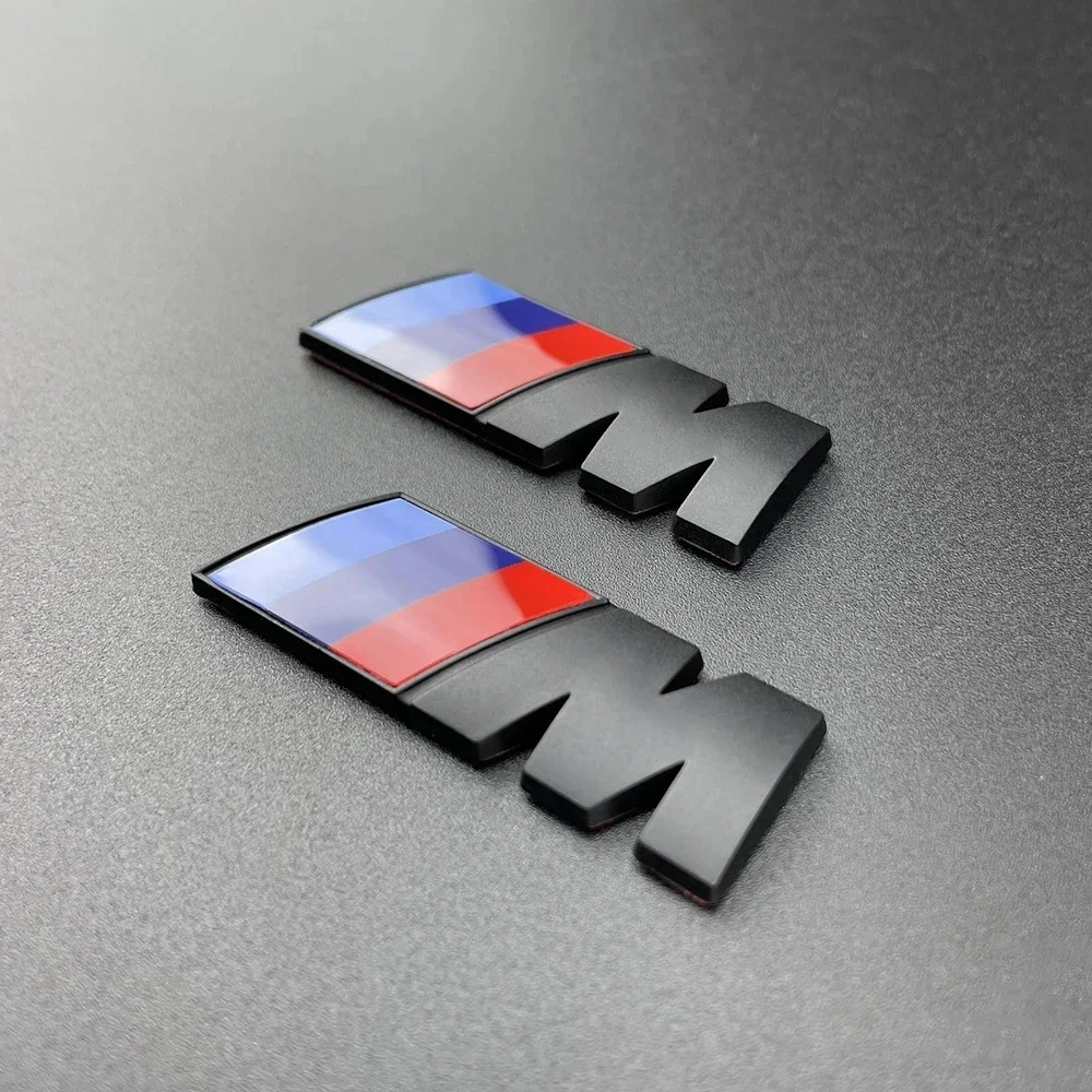 M LOGO Fender Emblem Badge Rear Trunk Badge For 1 3 5 7 Series X1 X3 X5 X6 M Sports Sticker Car Accessories Styling
