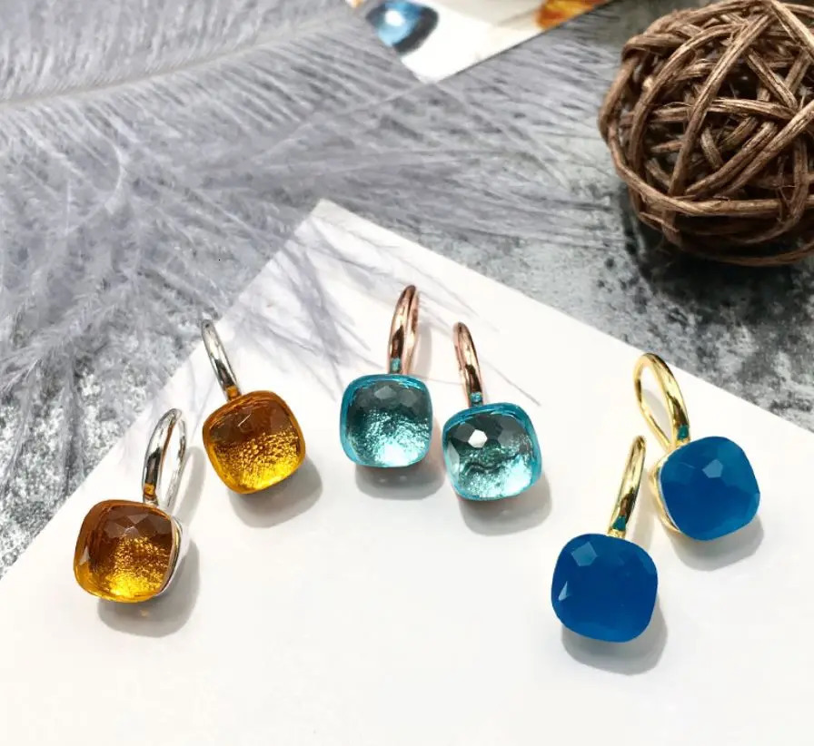 Classic Water Droplets Candies Style Earrings 22 Colors Crystal Womens Fashion Jewelry Droplets Earrings DJ1119 241205
