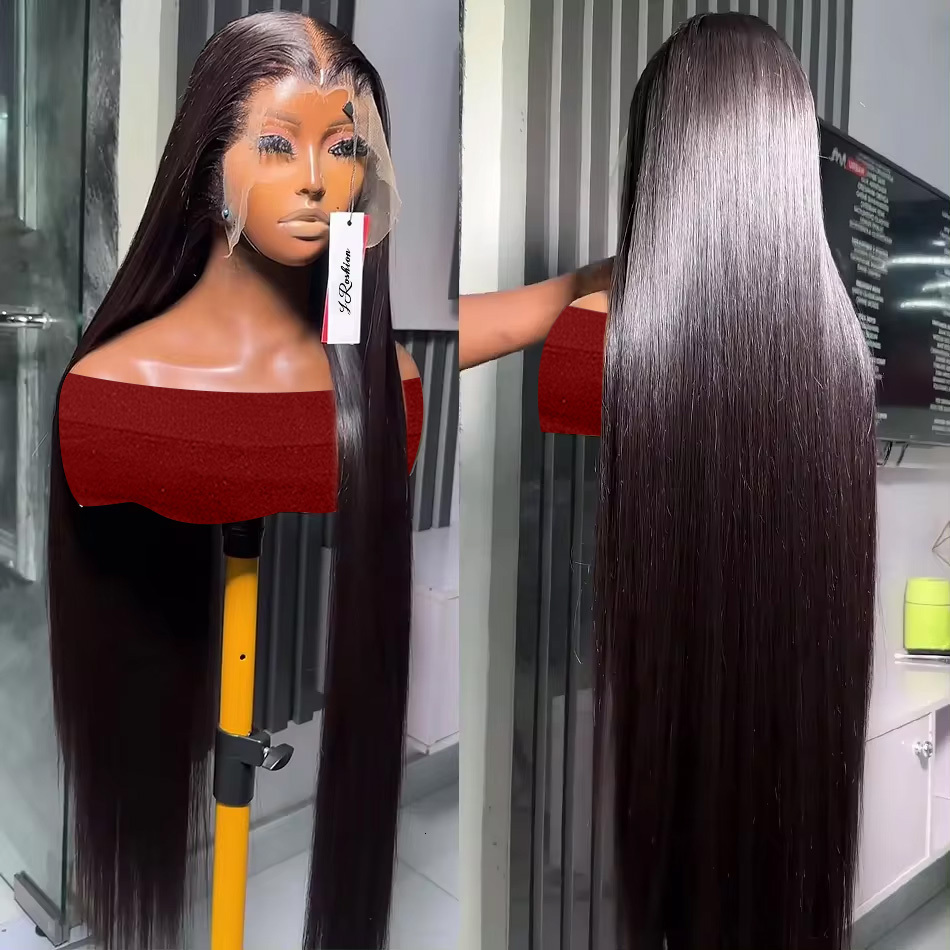 Bone Straight 13X4 Full Front Human Hair 13X6 HD Transparent Lace Frontal Wigs Brazilian 5X5 Glueless Closure Wig For Women