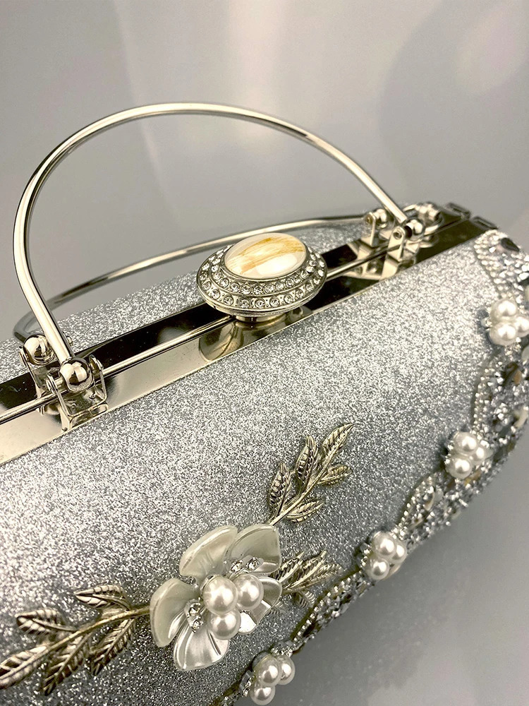 Arrival Flower Crystal Wedding Bridal Clutch Purse y ner Womens Evening Party Cocktail Handbags Diamond Bags 241204