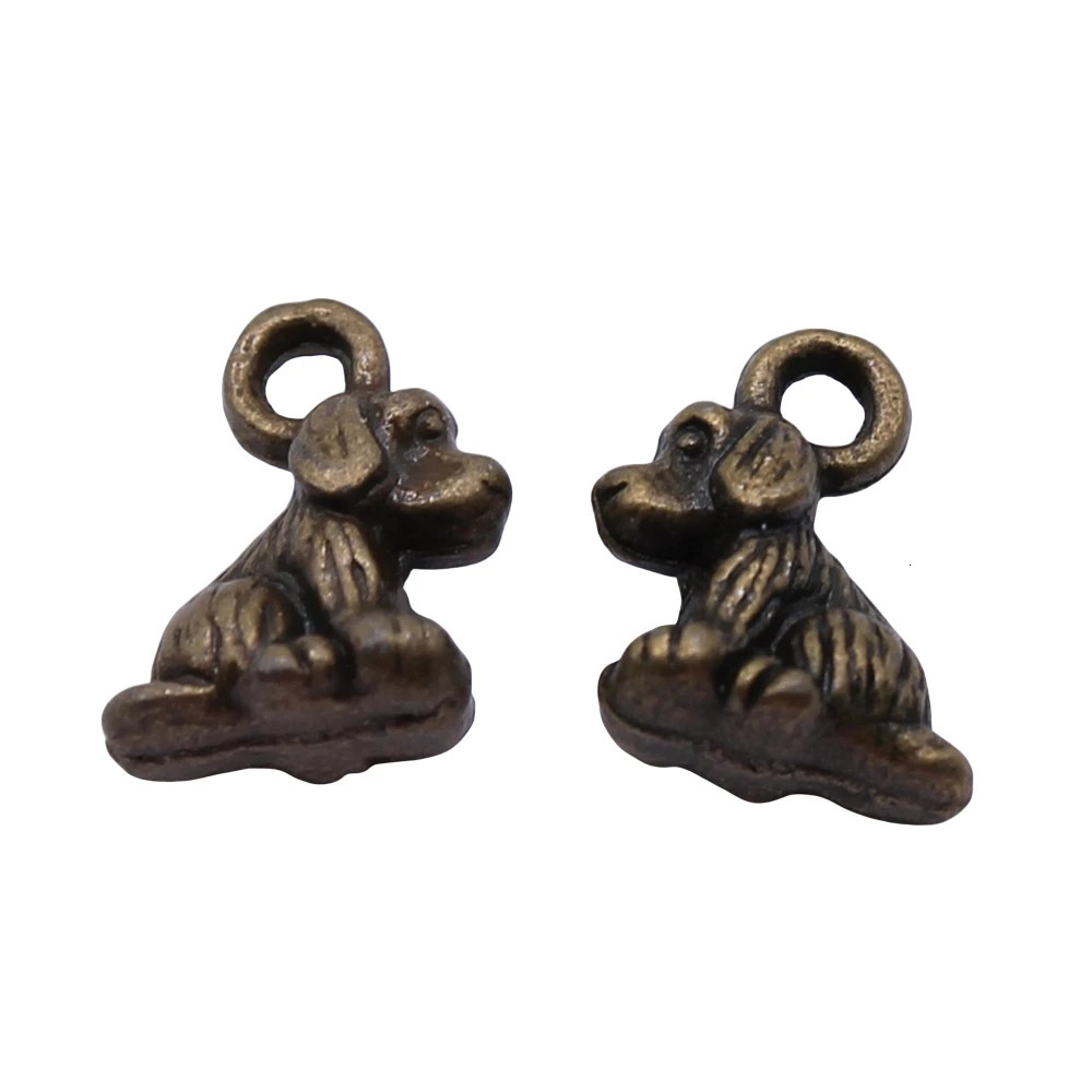 WYSIWYG 10pcs 10x7mm Sitting Dog Charm Cute Small Charms DIY For Jewlery Making 241122