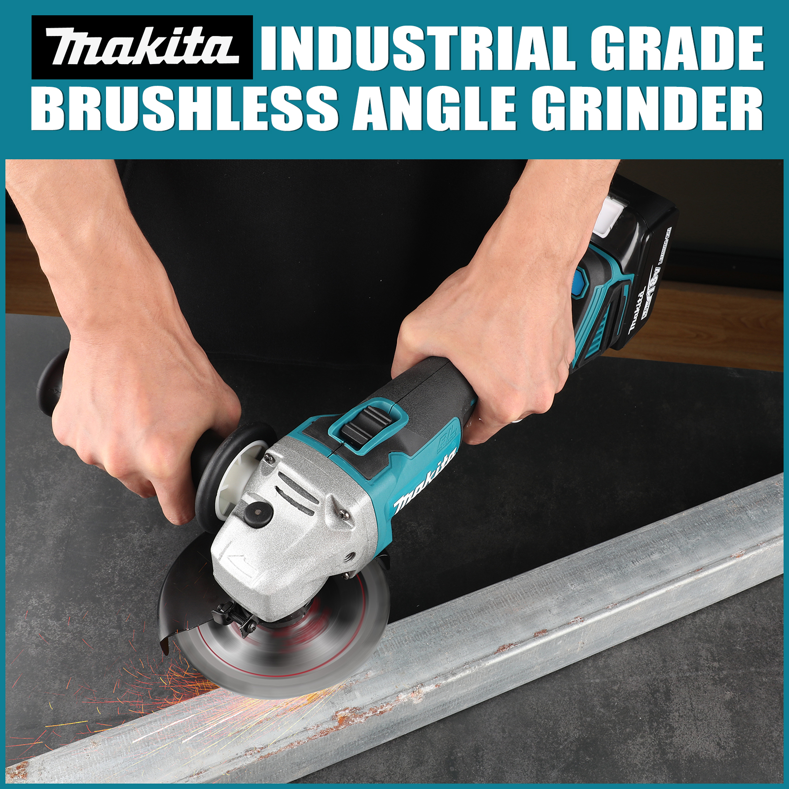 Makita DGA404-125mm 18V Brushless Lithium-Ion Angle Grinder
