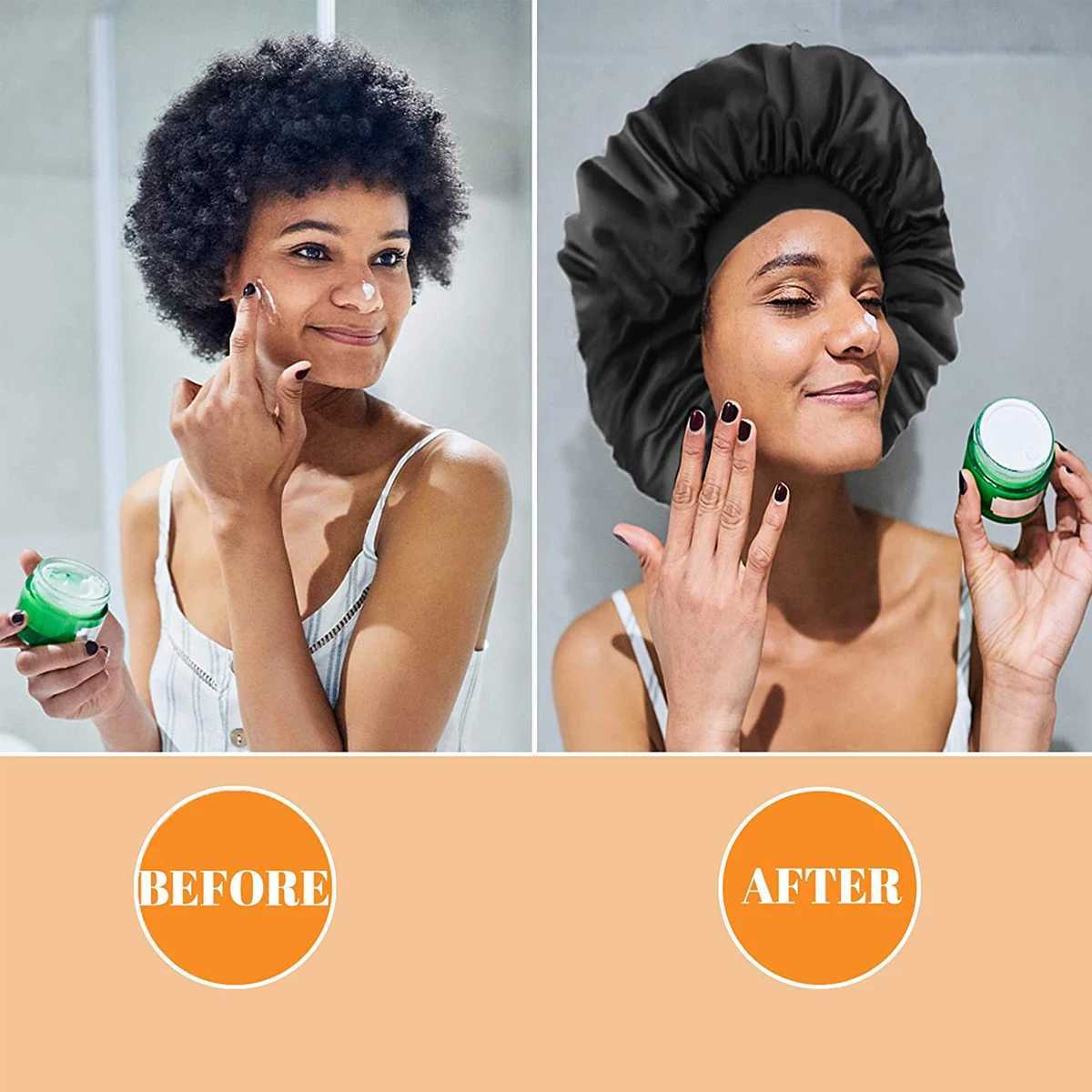 New Silk Sleeping C Night Hat Head Cover Bonnet Satin Cheveux Nuit For Curly Hair Care Women Beauty Maintenance DesignerXJ241205