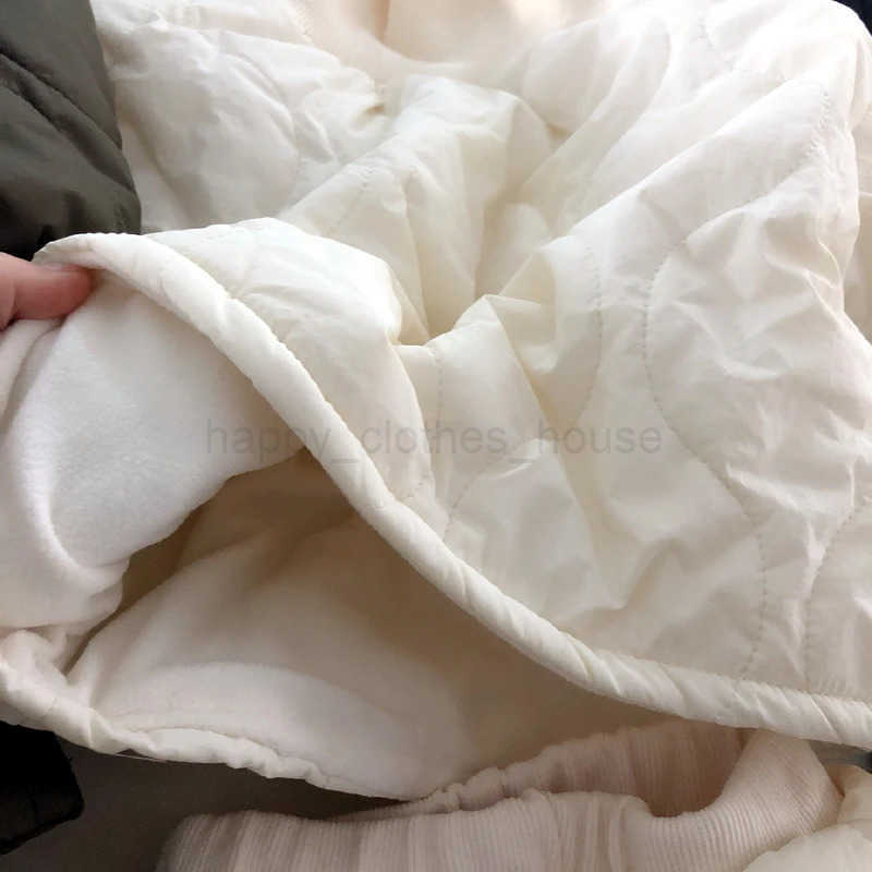 Winter Newborn Baby Boys And Girls Diamond Shaped Fleece Set With Cotton Childrens Casual Loose Outing ClothesXJ241205