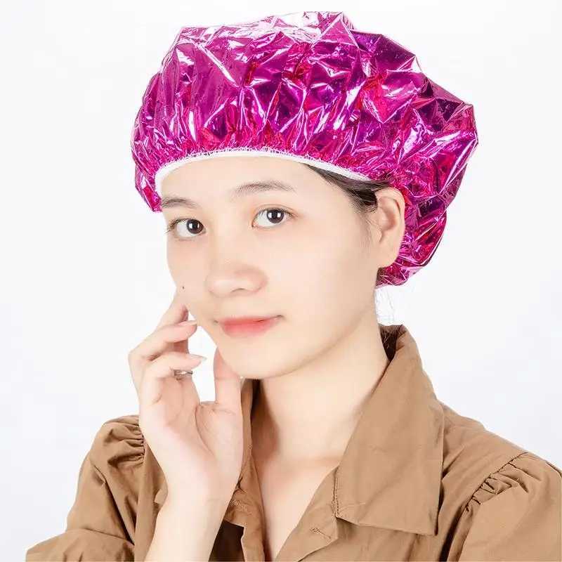 3/6pcs Rose Shower C Heat Insulation Aluminum Foil Insulation Hat Elastic Bathing C for Women Hair Perm Tool Baer ShopXJ241205