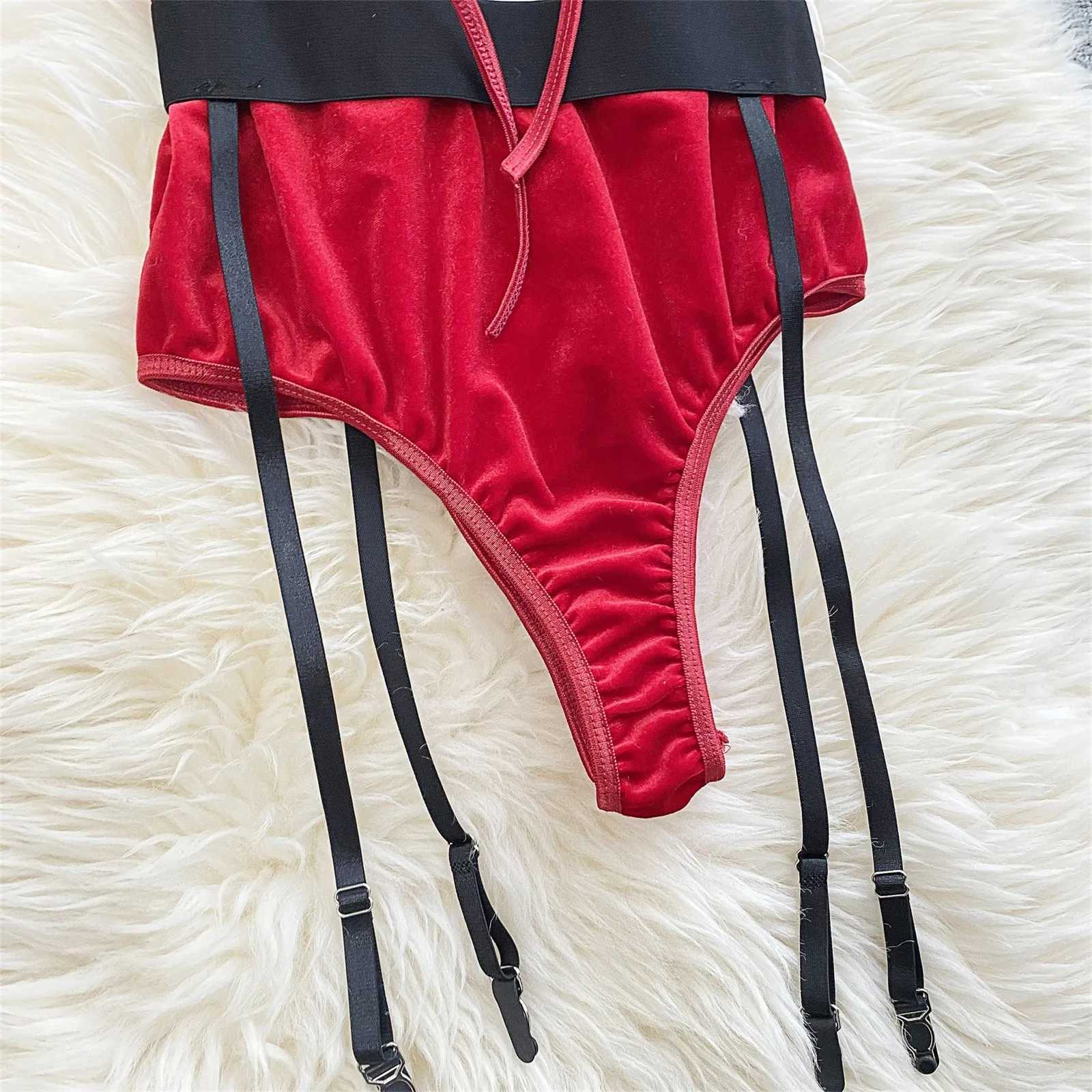 WomenS Christmas Sexy Lingerie Pajamas Red White P Bodysuit With Rabbit Ear Headband Santa Claus Cosplay Erotic LingerieXJ241205