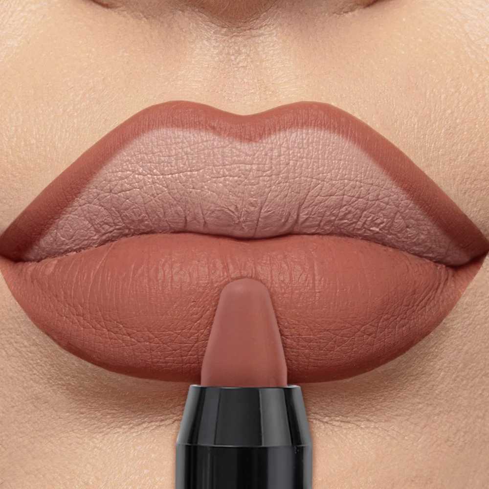 Lasting Outline Lips Shape Matte Crayon Lipstick Waterproof Nude Brown Lip Liner Pencil Pigment Moisturizing Lip Makeup CosmeticXJ241205