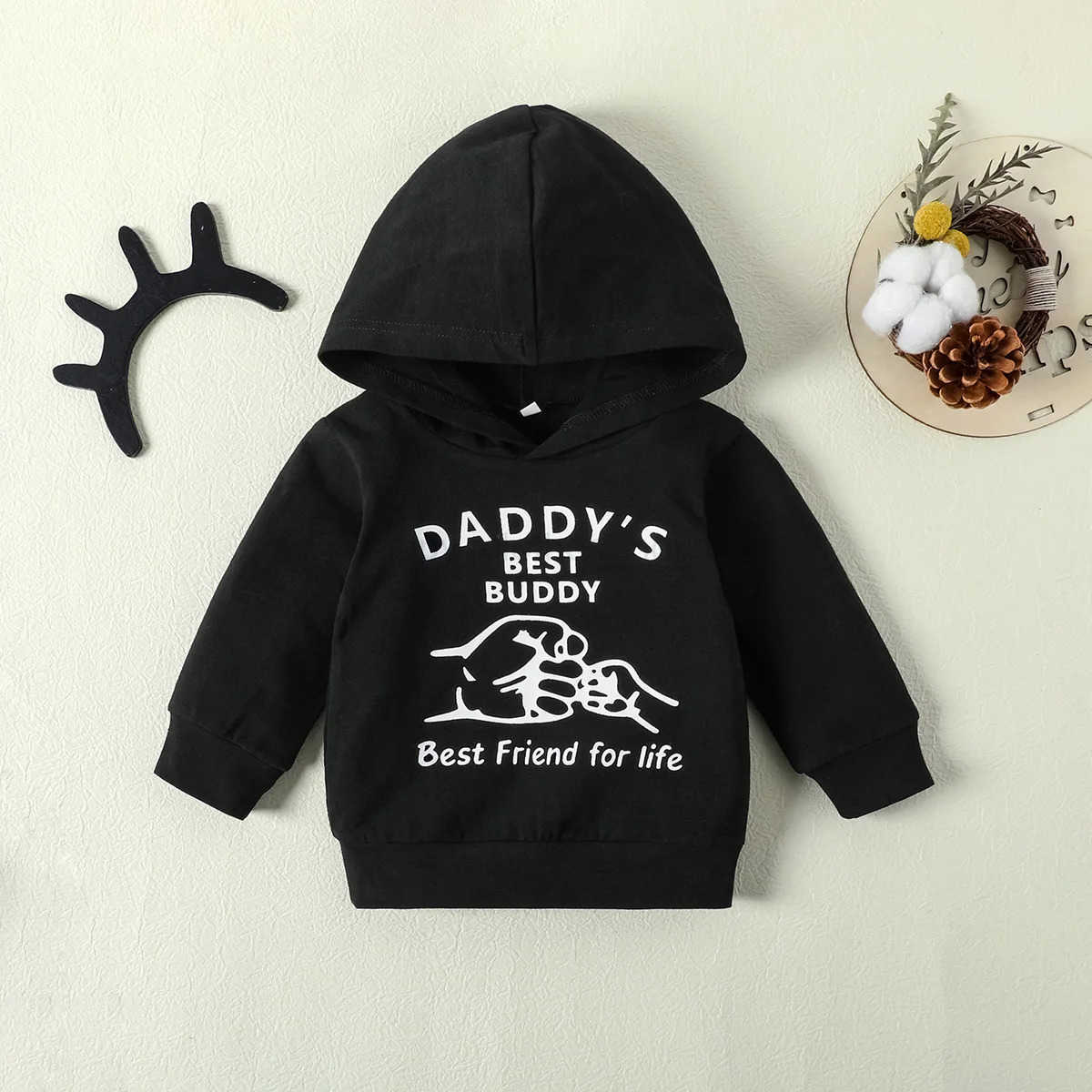 Kids Toddler Boy Clothes Set Black Long Sleeved Hoodie+Camouflage Pants Children Baby Fashion Spring Outfit SuitXJ241205
