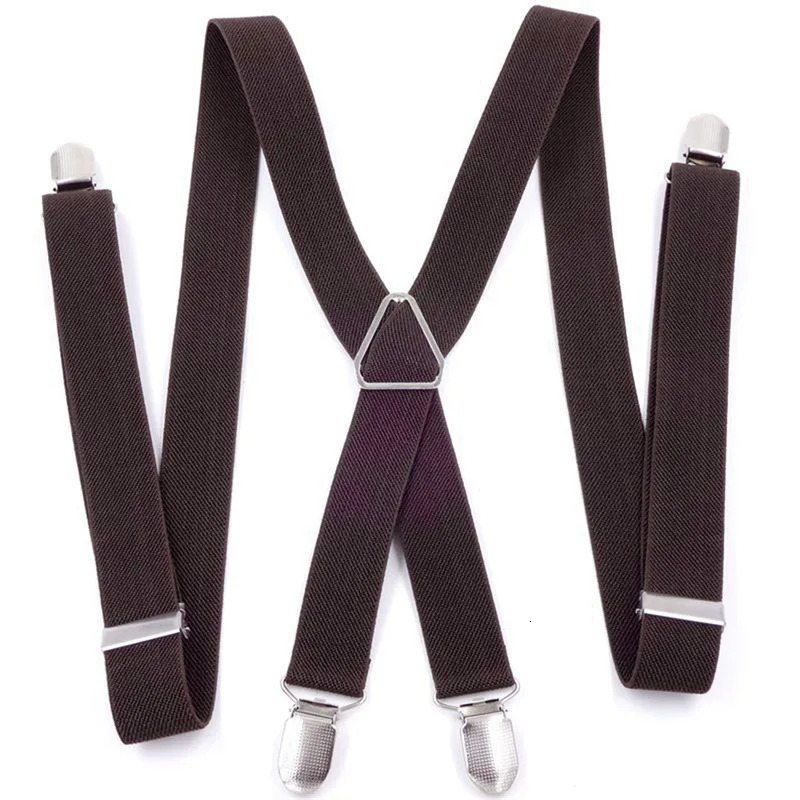 4 Clips 25CM Wide Men Suspender Elastic Adjustable Adult Braces Kids Children Boys Girls Wedding Accessories 241122